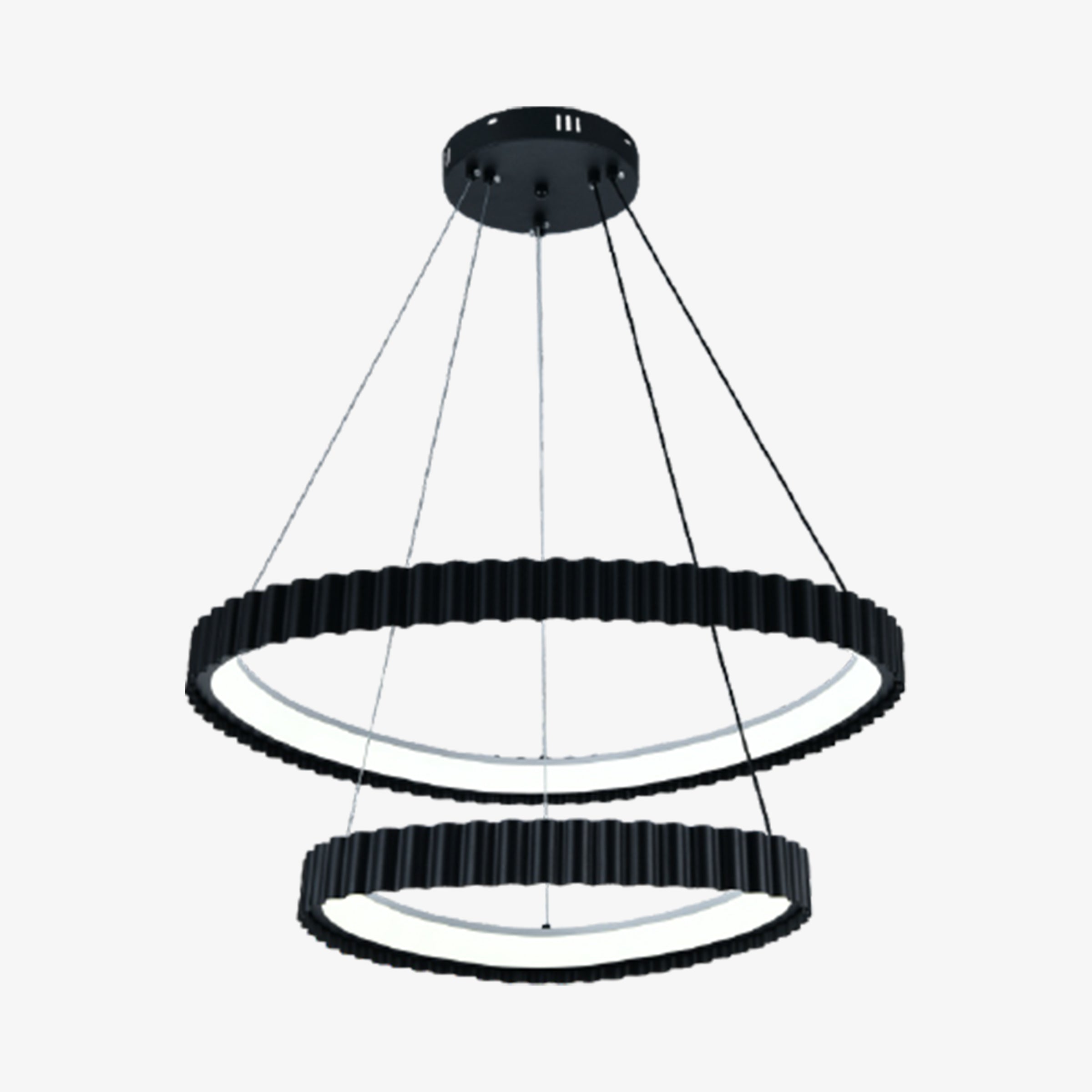 Mixed Crystal Chandelier Black