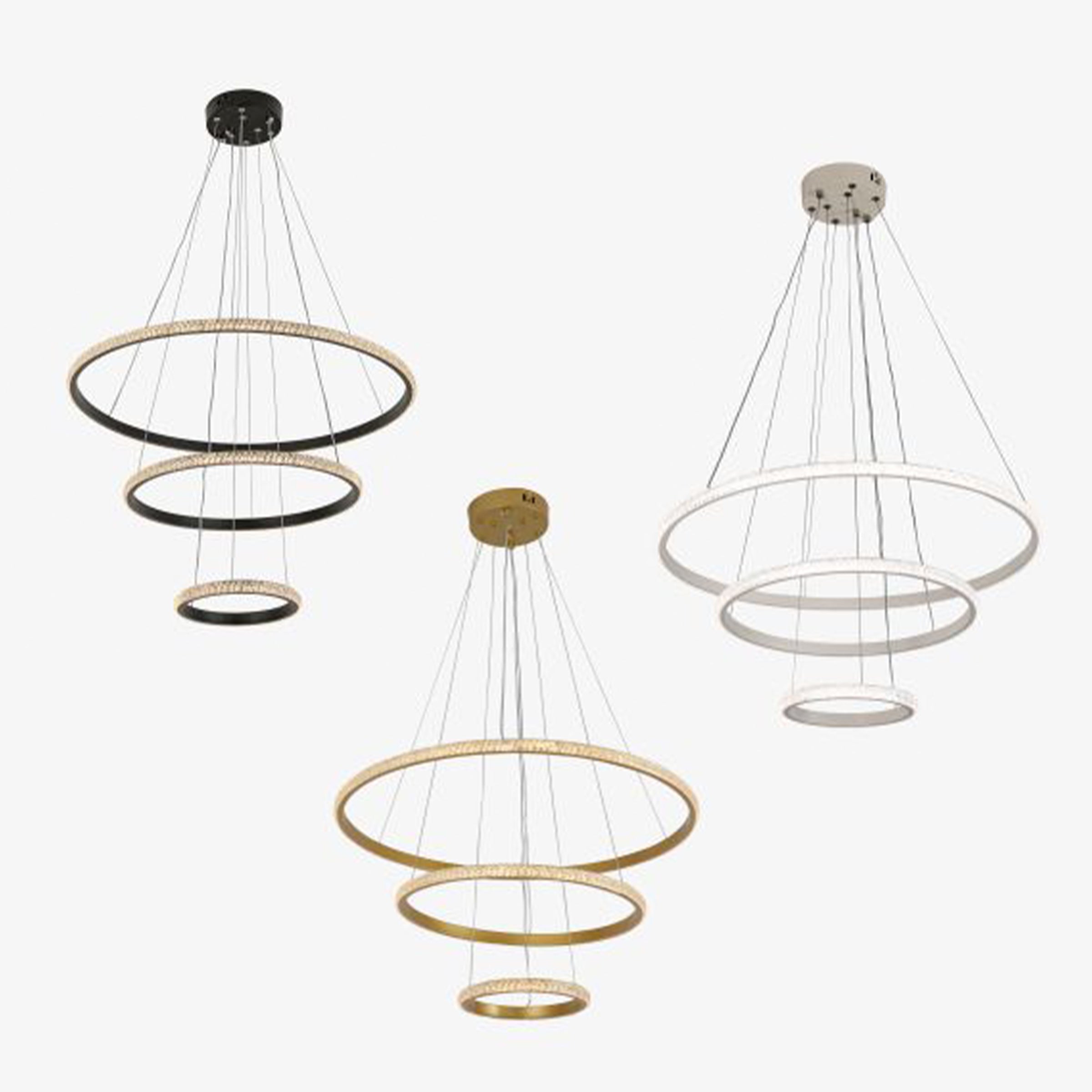 Triple Ring Shine Chandelier