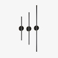 Prime black stick wall lamp