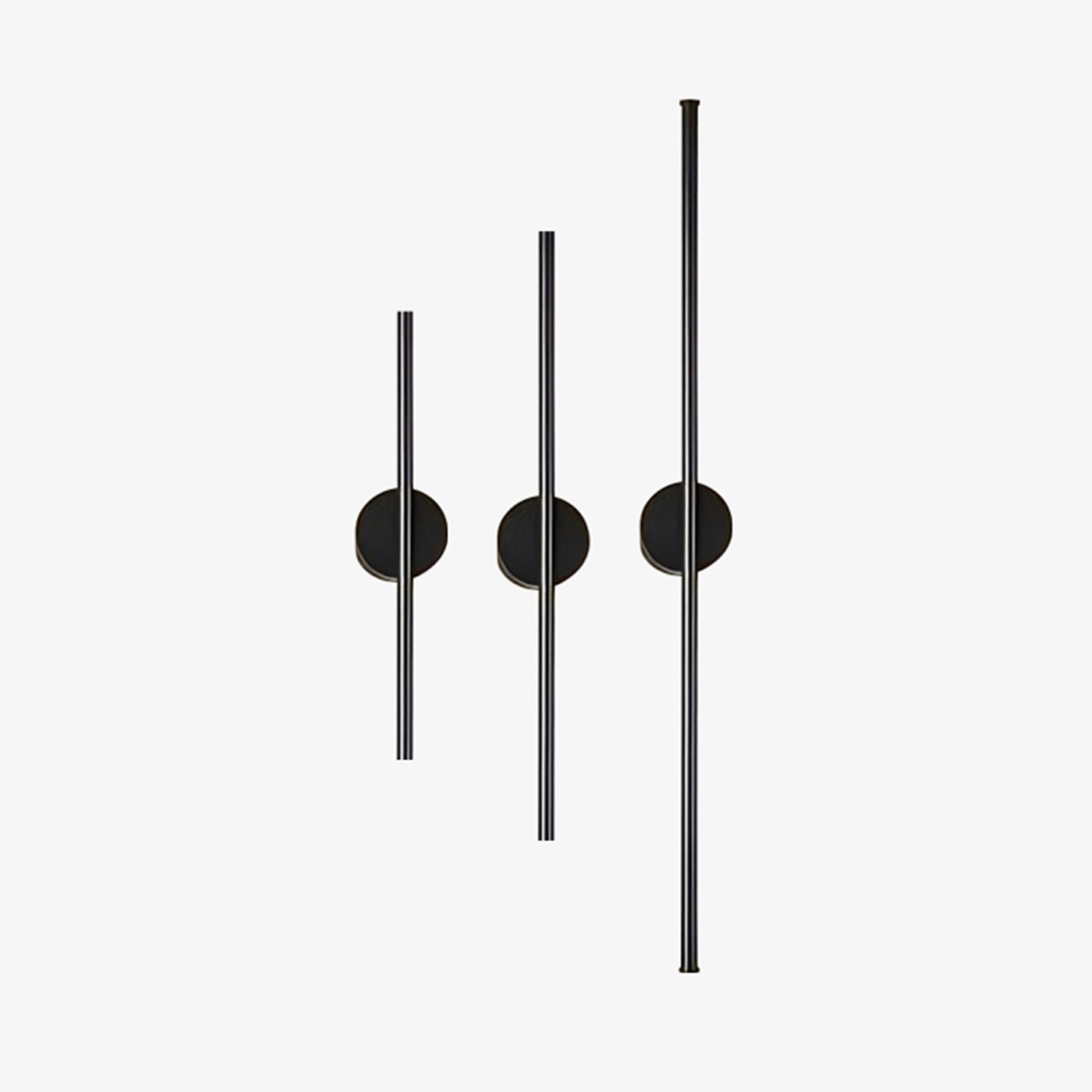 Prime black stick wall lamp