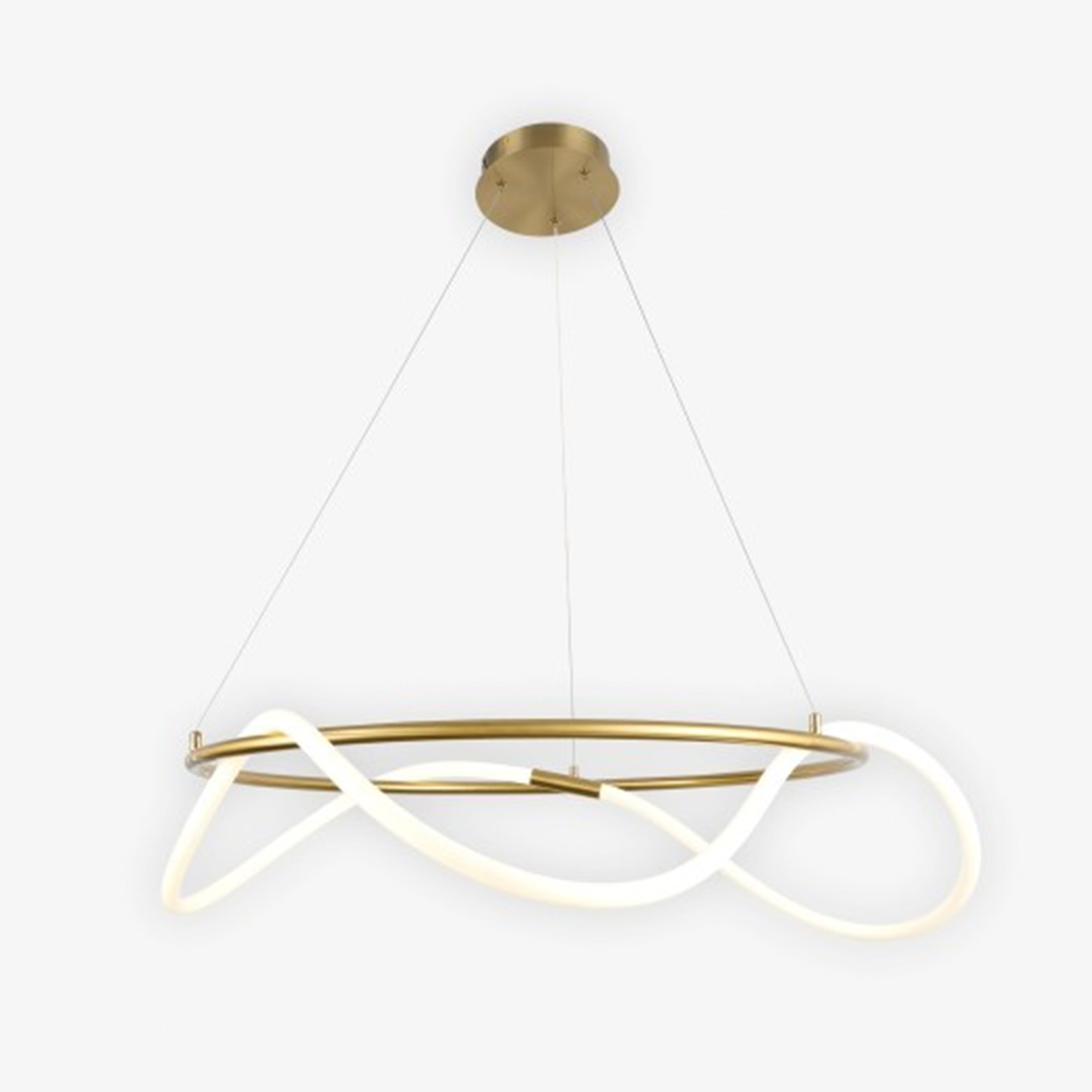 Palm Majesty Gold Chandelier